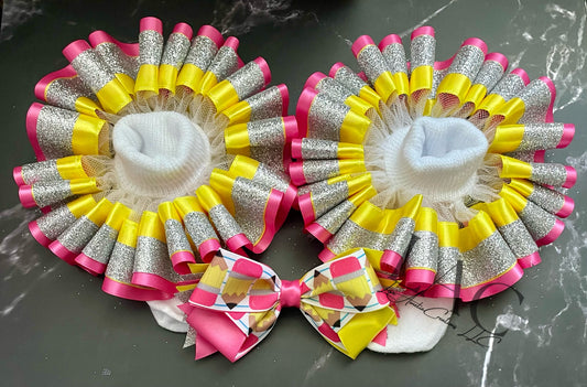 Pencil Themed Tutu Socks/Anklets, Baby/Girls themed Socks and Anklets