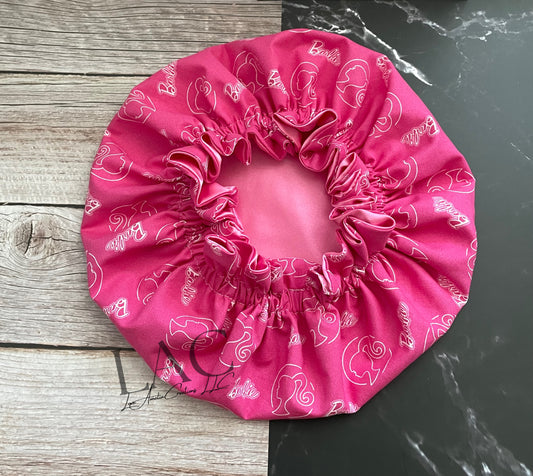 Barbie Themed Satin Bonnet, Baby/Girls Sleep Cap